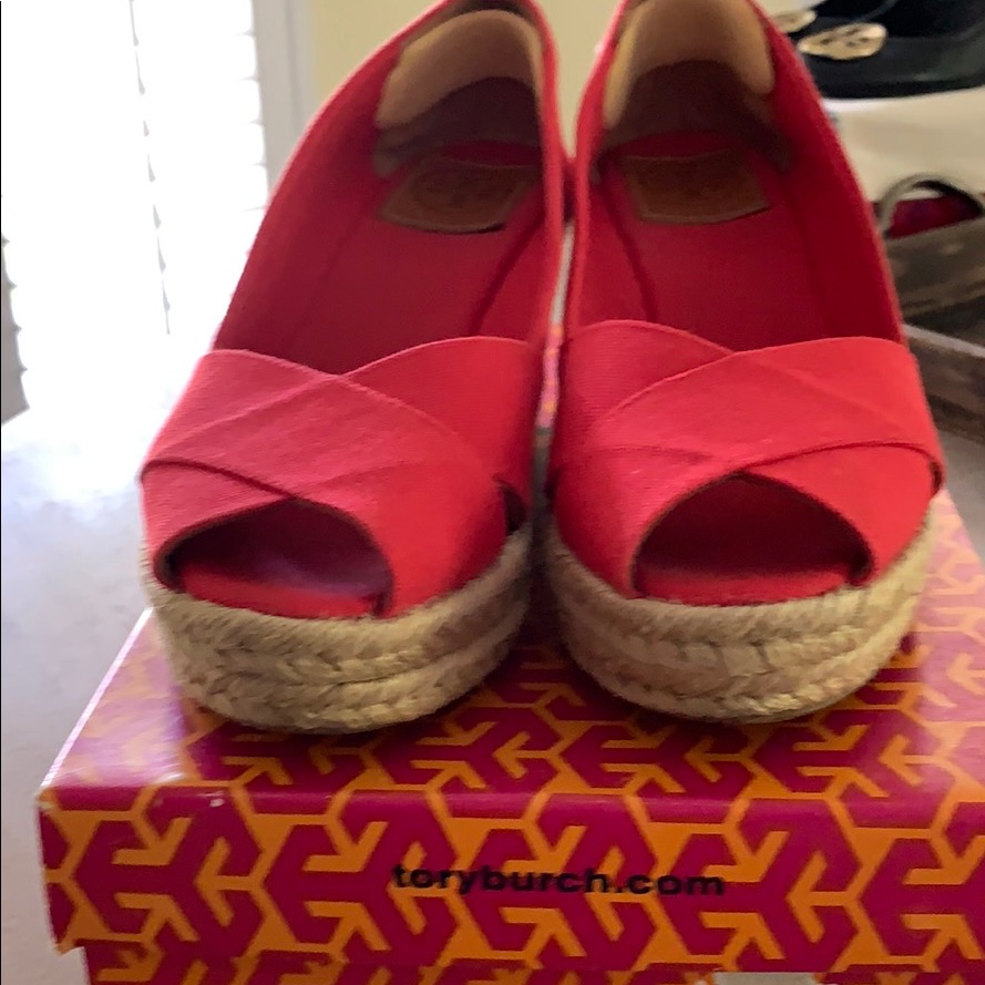 Tory Burch Red Filipa Espadrille